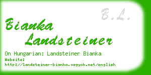 bianka landsteiner business card